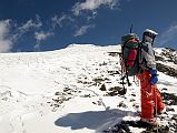 11 Climbing Sherpa Lal Singh Tamang Leading On The Fixed Ropes Near The Summit Of Dhampus Peak 